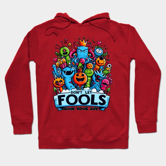 Cheerful Monsters Positive Vibes Tee Hoodie by WEARWORLD